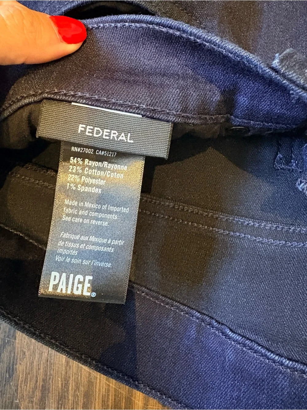 PAIGE “Federal” Straight Jeans - men’s 36 - “Irvington” color